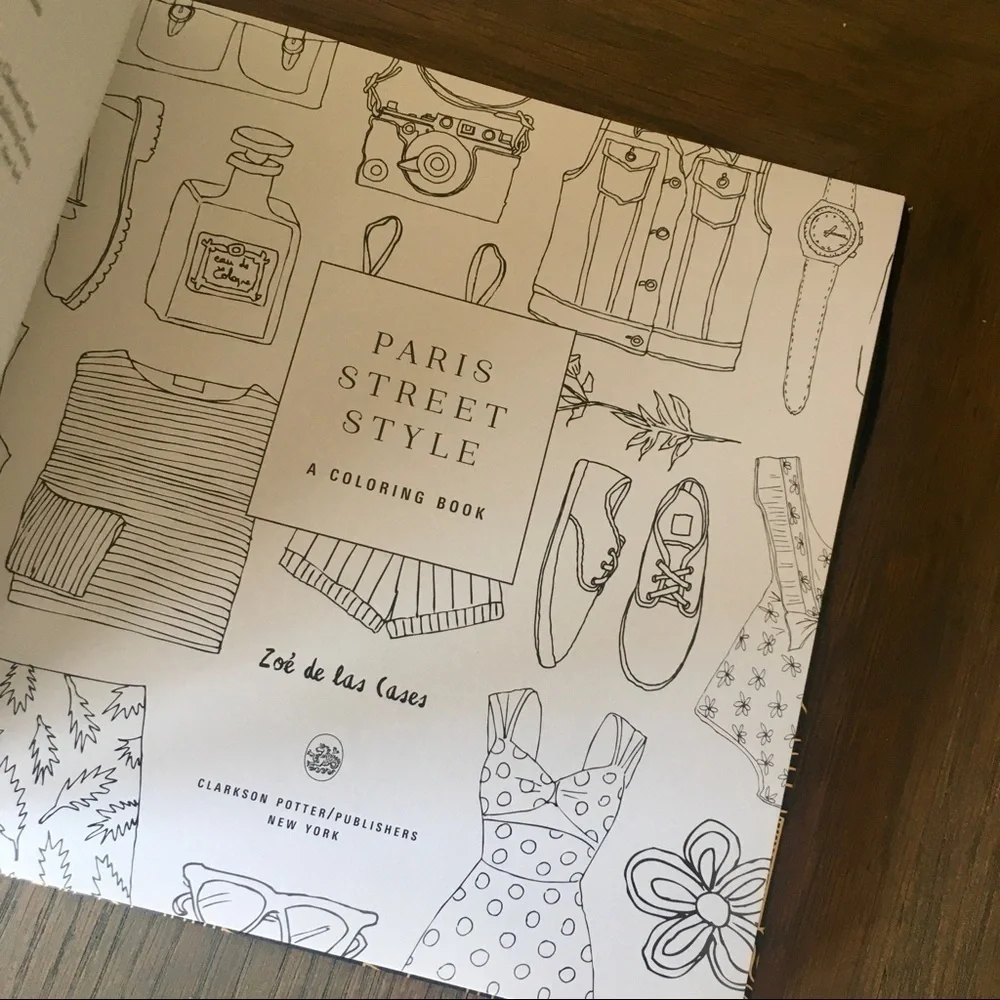Paris Street Style coloring book for grownups